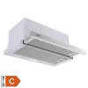 Home KPE 6044S konyhai páraelszívó TWISTER, két sebességfokozat, légszállítás: 440 m3/h, 105 W, rozsdamentes acél panel + szürke test
