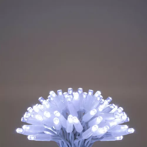 HOME KSIW200WH sorolható fényfüzér, 20 méter , 200db hidegfehér LED, fehér vezeték, kül- és beltéri kivitel