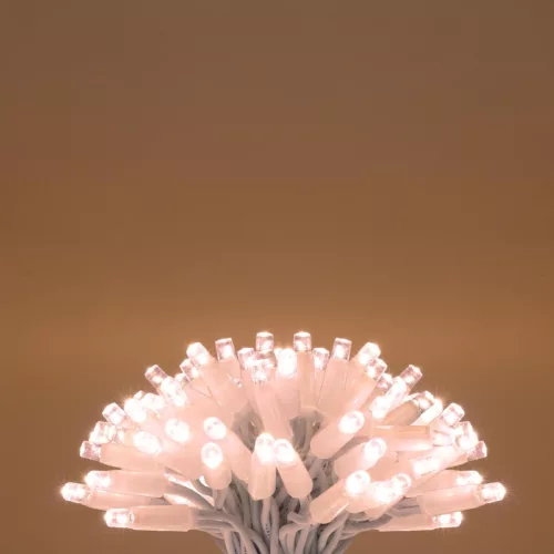 HOME KSIW200WW sorolható fényfüzér, 20 méter , 200db melegfehér LED, fehér vezeték, kül- és beltéri kivitel