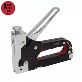   Home KTG 01 kézi tűzőgép, 3 féle tűzőkapocs kompatibilis, többféle anyagon alkalmazható