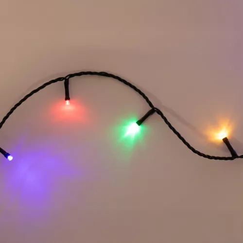 Home LED248M LED fényfüzér, 240db színes LED, 23,9m hosszúságú, 8 program időzítővel, zöld vezeték, adapteres tápellátás, kül- és beltéri kivitel