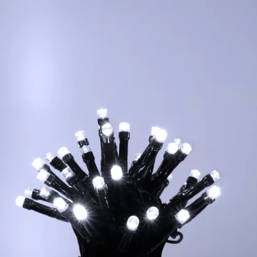 Home LED248WH LED fényfüzér, 240db hidegfehér LED, 23,9m hosszúságú, 8 program időzítővel, zöld vezeték, adapteres tápellátás, kül- és beltéri kivitel