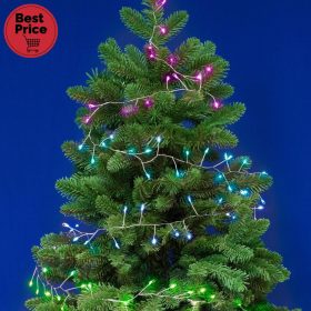   iSparkle LEDS120V-C micro LED-es cluster fényfüzér, 3 m / 120 db RGB LED, applikációval vezérelhető, smart, kül- és beltéri kivitel