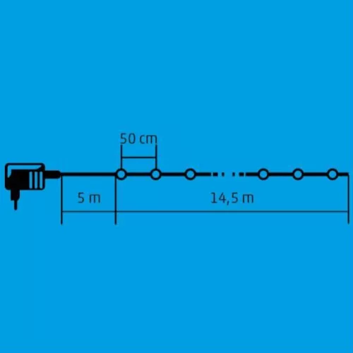 Home LPL 30/M fényfüzér, 30 db LED gömb, színes, IP44, kültéri, beltéri