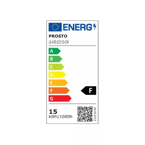 PROSTO LS-A70-E27-15-CW LED fényforrás, gömb, 15W, E27, 5000K