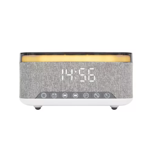 HOME LTCR06 multimédia lejátszó és ébresztőóra, 2x5 Watt, Qi telefontöltés, Bluetooth TWS, FM rádió, LED kijelző, beépített akkumulátor