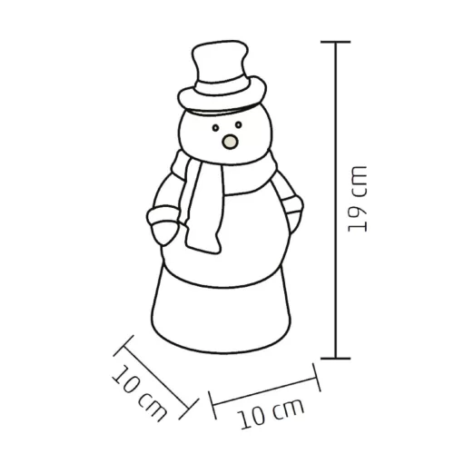 Home LTN 18 lámpás vízkeveréssel, csillámokkal, hóember, LED, kapcsolható, 3 funkció, beltéri