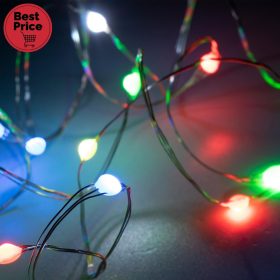   Home ML 112 RGB micro LED-es fényfüzér, 10 m / 100 db RGB micro LED, 12 fényprogram, távirányító, USB csatlakozó, beltéri kivitel