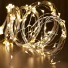 Home ML 150/WW micro LED-es fényfüzérköteg, 150 db melegfehér micro LED, 6 ágú, vékony, ezüstszínű vezeték, hálózati adapter, kül- és beltéri kivitel