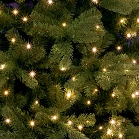   Home ML 250G/WW micro LED-es fényfüzérköteg, 250 db melegfehér micro LED, 10 ágú, vékony, zöld színű vezeték, hálózati adapter, kül- és beltéri kivitel
