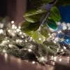 Home ML 50/WH micro LED-es fényfüzér, 4,9 m / 50 db hidegfehér micro LED, állófényű, kapcsolható és időzíthető, átlátszó vezeték, elemes, beltéri kivitel