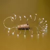 Home MLD 20/WW micro LED-es fényfüzér, 2 m / 20 db melegfehér micro LED, állófényű, átlátszó vezeték, gombelemes, dugó alakú elemtartó, beltéri kivitel