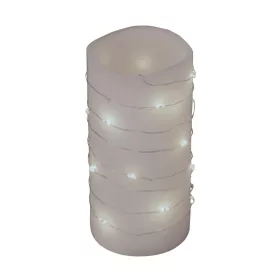   Home MLF 26/WH micro LED-es fényfüzér, 2 m / 20 db hidegfehér micro LED, állófényű, átlátszó vezeték, időzíthető, gombelemes, lapos elemtartó, beltéri kivitel