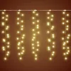 Home MLF 300/WW micro LED-es cluster fényfüggöny, 3x0,5 m / 300 db melegfehér micro LED, 8 fényprogram, távirányító, hálózati adapter, kül- és beltéri kivitel