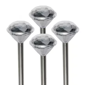   Home MX 802/4 napelemes kerti lámpa szett, 4 db, 1 db LED, fém és műanyag, automatikus, kristályszerű fej