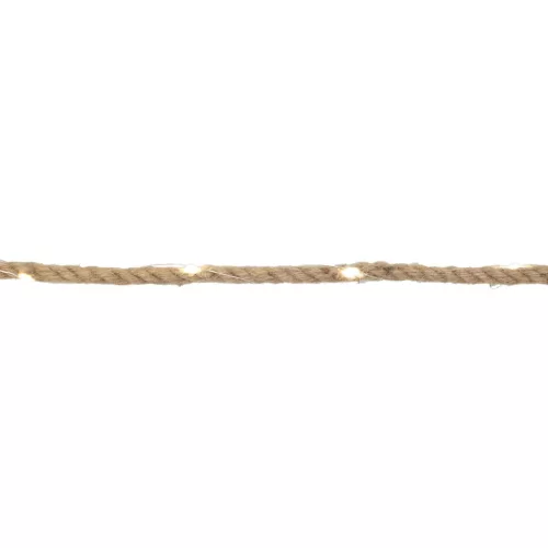 HOME MXROPE napelemes fényfüzér kötélen, 52 db melegfehér LED, 2 üzemmód, 5 méter hosszú, cserélhető akkumulátor