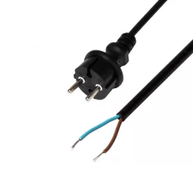   Home N 10-5/1,0 hálózati csatlakozókábel, 5 m, H05RN-F 2 x 1,0 mm2 gumikábel,  IP44 védettség, max.2300W, fekete