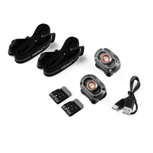 NEBO NEB-HLP-1010-G MYCRO 250 fejlámpa szett, 2 db / szett, 250 lumen, vízálló, akkumulátoros tápellátás