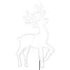 Home NEON 4 szarvas figura, LED-es neon fény, két oldalú, fém váz, IP44, kültéri, beltéri, napsárga