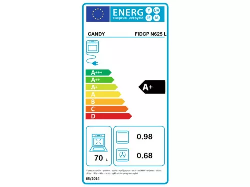 Candy FIDCP N625 L - Beépíthető sütő, 70 liter