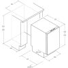 Haier XI1C3TB2FB - Beépíthető keskeny mosogatógép, 11 teríték