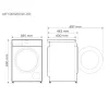 Midea MF100W60/W-HU - Keskeny elöltöltős mosógép, 6 kg, 1000 fordulat/perc