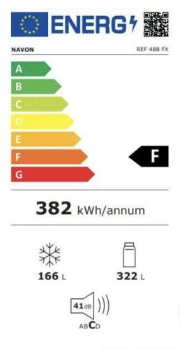 Navon REF 488 FX - Side By Side hűtőszekrény, 488 liter