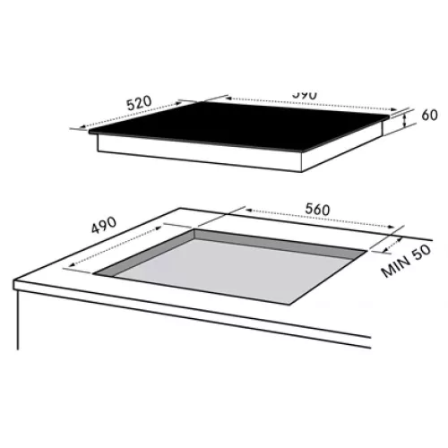 Midea MIH 621A - Beépíthető indukciós főzőlap