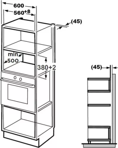 Midea MTG925B8D - Beépíthető mikrohullámú sütő