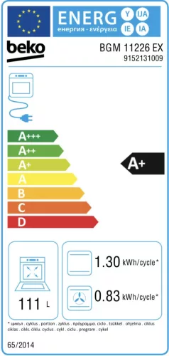 Beko BGM 11226 EX - Kombinált tűzhely