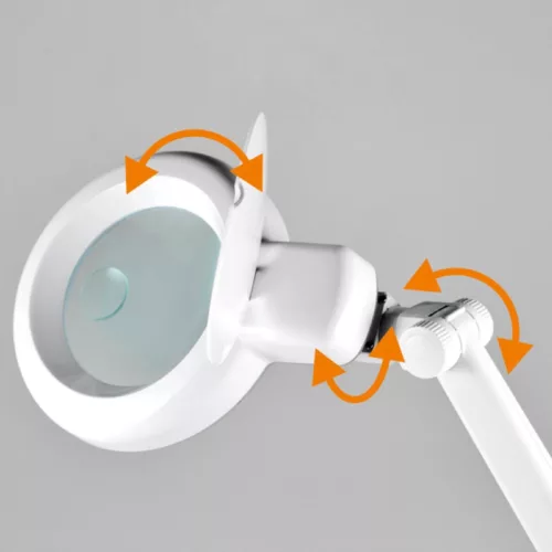 Home NKLL 06 LED-es nagyítós asztali lámpa, 30 hidegfényű LED, 6500 K, 400 lm, 3 dioptria nagyítás, 12 dioptria másodlagos lencse
