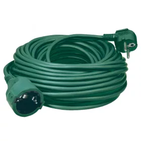   Home NV 2-5/GR/1,5 hosszabbító, 5 m, H05VV-F 3G1,5 mm2 kábel, IP 20 kivitel, 250V~/16A/3680W, pipa alakú dugó és egyenes lengő aljzat, zöld színű