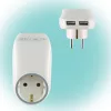 Home NV 2100 USB hálózati aljzat USB töltőaljzatokkal, 2xUSB töltőaljzat 5V/max.2,1A, földelt hálózati aljzat gyermekvédő zsaluval