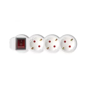   Home NV 3K-10/WH/1,5 hálózati elosztó, 10 m, H05VV-F 3G1,5 mm2 kábel, kétpólusú kapcsoló, IP20 kivitel, 3 védőérintkezős aljzat, max. 3500W, fehér