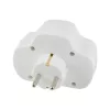 Home NVK 3/WH hálózati elosztó, kapcsolós 3 aljzat ( 1 földelt + 2 euró ), 250 V ~/ 50 Hz / 16 A / 3500 W