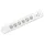 Home NVT 06K USB/WH túlfeszültség védett hálózati elosztó, 1,4 m, kapcsolós, H05VV-F 3G1,5 mm2 kábel, 6 aljzat, max. 3680W, falra akasztható, USB töltőaljzatok