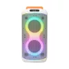 SAL PAR216WH party hangfal, 60 W, 2-utas bassz-reflex, 3 hangszóró, Bluetooth, MP3, digitális kijelző, LED fényeffekt, mikrofonnal