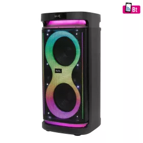   SAL PAR2400BT party hangdoboz, 160 Watt, beépített akkumulátor és LED fény, Bluetooth, USB/microSD zenelejátszás, gitár és mikrofon bemenetek, 2-utas, 3 hangszóró