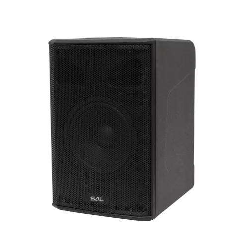 SAL PAS8W42S professzionális oszlopsugárzó hangrendszer, max. 600 W, 20cm mélysugárzó, 4x2” szélessávú szatellit hangszóró, aktív zenekari hangdoboz, Bluetooth, állvány