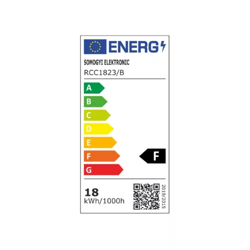 Home RCC1823B LED-es fali/mennyezeti lámpa, 1850 lumen, választható színhőmérséklet, beltéri kivitel, fekete
