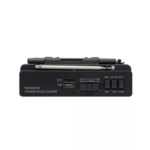 SAL RPH 1 napelemes rádió és multimédia lejátszó, hibrid töltés, 3 sávos AM-FM-SW rádió, BT/USB/microSD, ~11 óra üzemidő