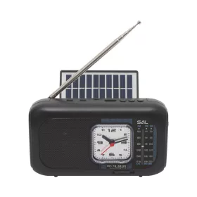   SAL RPH3 napelemes rádió és multimédia lejátszó, hibrid töltés, 3 sávos, napelemes, Bluetooth, cserélhető akkumulátor