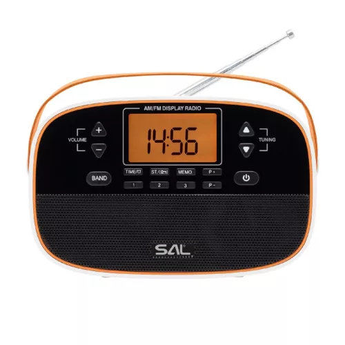 SAL RPR4LCD táskarádió, AM-FM automatikus hangolás, 2x40 programhely, órakijelzés