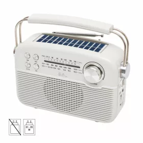   SAL RPR9 napelemes rádió multimédia lejátszóval, FM-AM-SW rádió, Bluetooth, USB és microSD csatlakozás, beépített akkumulátor