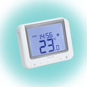   SALUS RT520 vezetékes szobatermosztát, Opentherm csatlakozó, kontaktus kimenet, LCD, PIN kód, szerviz figyelmeztető, 5 - 32,5 °C