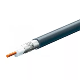   Home S 6TSV/BK koax kábel, 75 Ohm, PVC és PE szigetelés, réz bevonatú acél ér, alumínium + PET fólia 96 szál aluharisnya, 305m, fekete