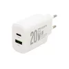 HOME SA20PPS USB hálózati gyorstöltő, 20 Watt, 2in1: USB-A + USB-C aljzat, QC + PD + PPS gyorstöltés, GaN technológia