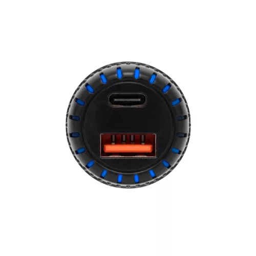 SAL SAU34AC autós USB töltő, 2in1, USB-A, USB-C, gyorstöltő, dupla töltő