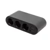 SAL SAU80W autós feszültségelosztó és USB töltő, 3.4A USB töltő, max.80Watt, fém burkolat, Voltmérő, autó-akkumulátor állapotának ellenőrzése, 12/24V járművekhez