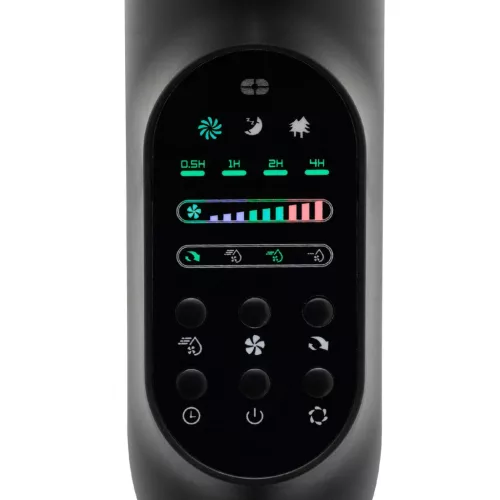 Home SFM43BK párásító ventilátor, 75 W, 40 cm névleges lapátátmérő, 3 lapát, 3 fokozat, oszcillálás, kikapcsolásidőzítés, 3 fokozatú párásítás, állítható dőlésszög